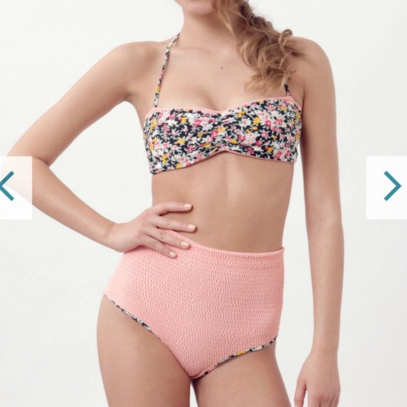 Tori Praver Textured  Pink and Floral Bikini Set - Picture 6 of 8